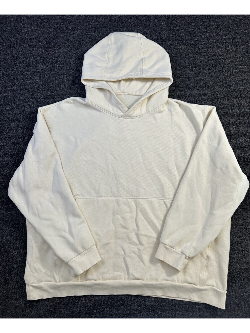 Lululemon Mens XXL Light Yellow Steady State Pullover Hoodie